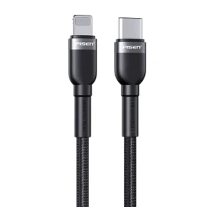 Cáp sạc Pisen Lightning to USB-C 3A 1m – Sạc nhanh MFi cho iPhone, iPad